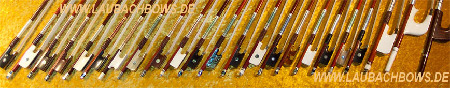 Streichbögen für Violine,Viola,Cello,Kontrabass.Kopie-/und Barockobögen / Stringed bows for violin,viola, cello & double bass. Copy and baroco bows